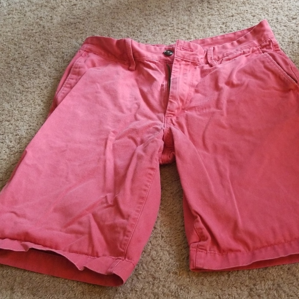 Gap shorts color is between a coral and red